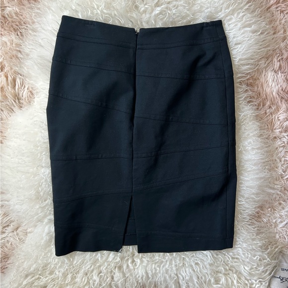 I.N.C. Black pencil skirt knee length bodycon classic fit bandage style stitchin - Picture 4 of 4